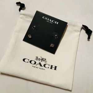 Coach signature stud earring set